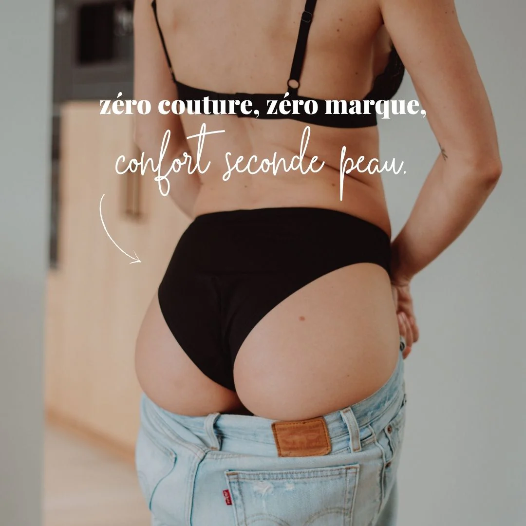 Culotte protège-slip lavable Samba noir - Image 3