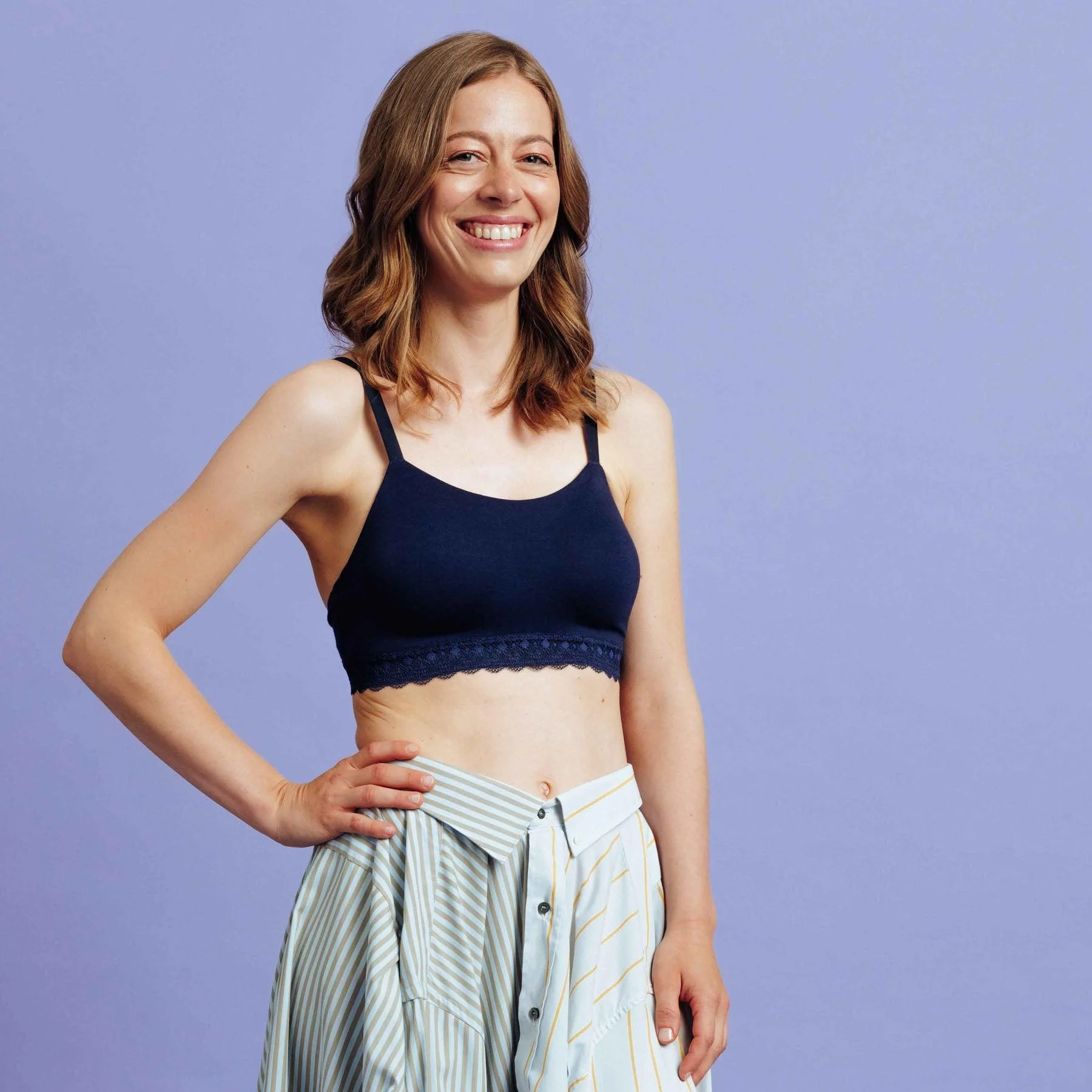 Soutien-gorge post-opératoire bleu